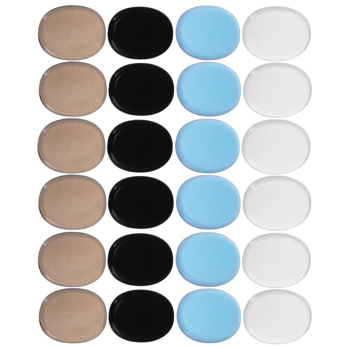 

24pcs Mute Mat Self-Adhesive Silicone Damper Pad For Snare Drum Damping Control Transparent Coffee Blue Black Drum Gel Pad
