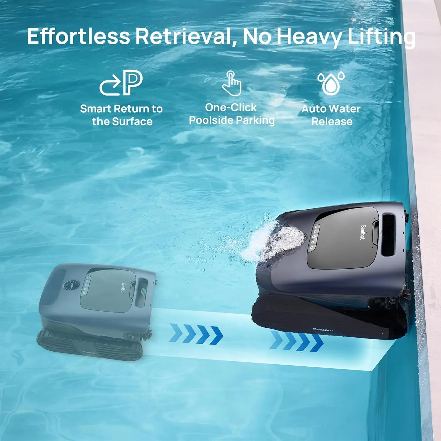 Beatbot AquaSense 2 Ultra Cordless Robotic Pool Cleaner AI Camera Mapping 5-in-1 Smart Vacuum Skimmer App Control Dark Green