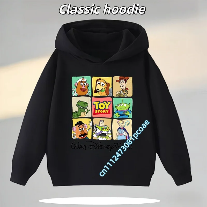 2026 New Toy Story Children's Hooded Sweatshirt for Boys, Girls - Casual Shirt for Autumn/Winter with Cartoon Print