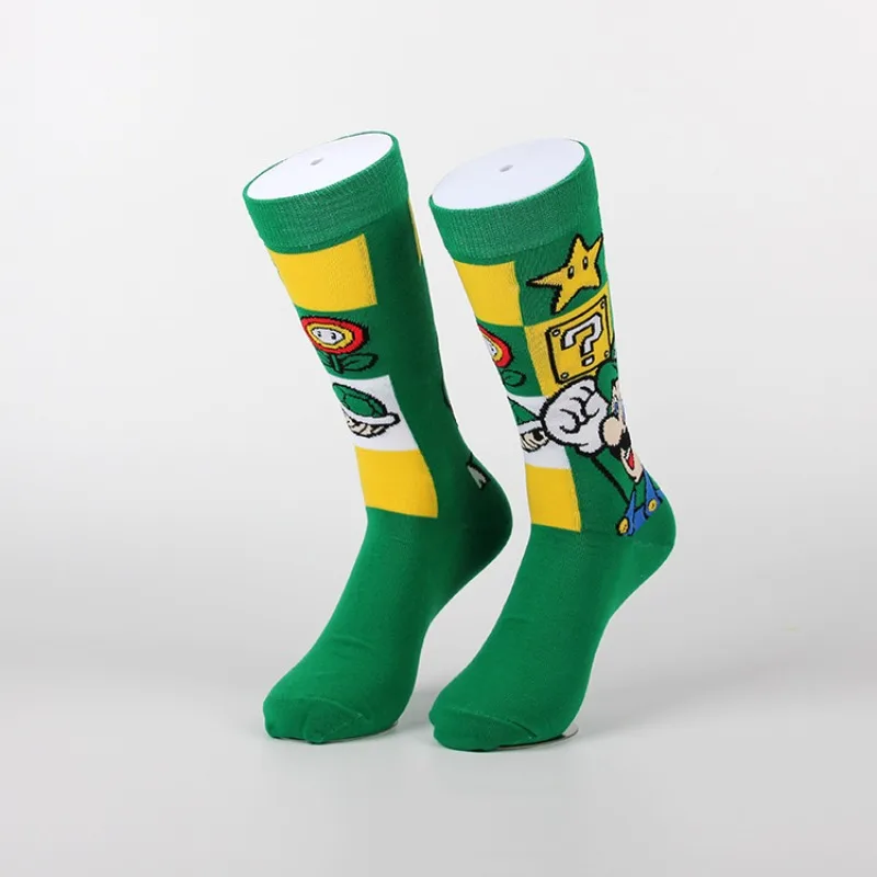 Super Mario Socks Anime Figure Harajuku Men Women Cosplay stockings Casual sport Absorb sweat  Adult long Socks Birthday Gift