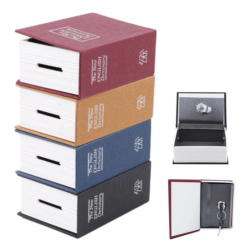 Dictionary Mini Book Safe Security Key Locker Money Hidden Secret Safe Key Safe Box Cash Money Coin Storage Jewellery Lock Box