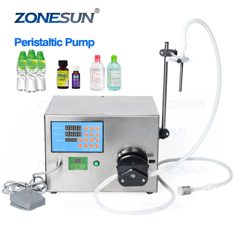 ZONESUN ZS-YT80 Semi-automatic Small Perfume Oil Hand Soap Gel Beverage Bottles Liquid Filling Machine For Olive Oil