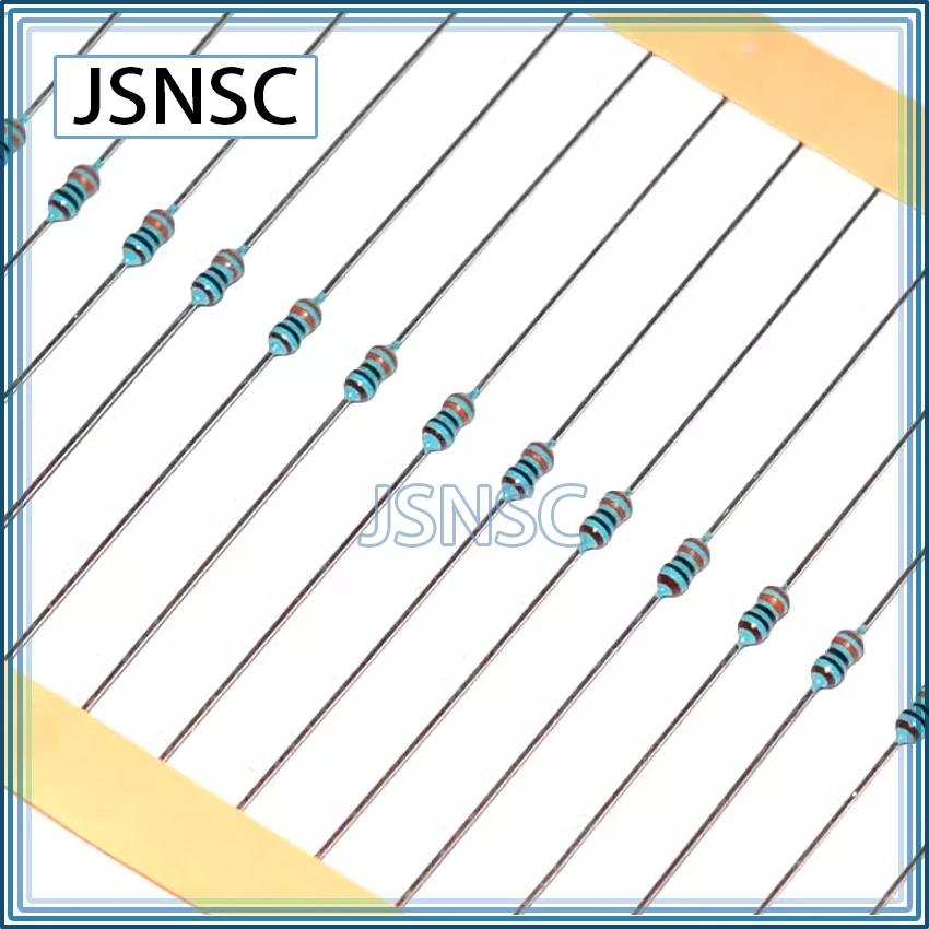 JSNSC 5000PCS 1% 1/6W 1/8W 1K 62R 68R 75R 82R 91R 100R 120R 150R 180R 200R 220R 240R 270R 300R 330R OHM DIP Metal Film Resistor