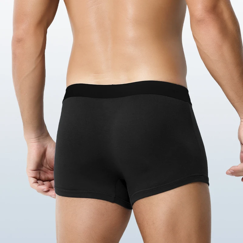 Wholesale men's underwear, cross-border ice silk, flat-leg pants, English size, four-corner pants, oversized underpants