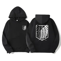 Ataque em titã anime padrão impressão hoodie das mulheres dos homens streetwear pulôver harajuku shingeki no kyojin moletom solto respirável