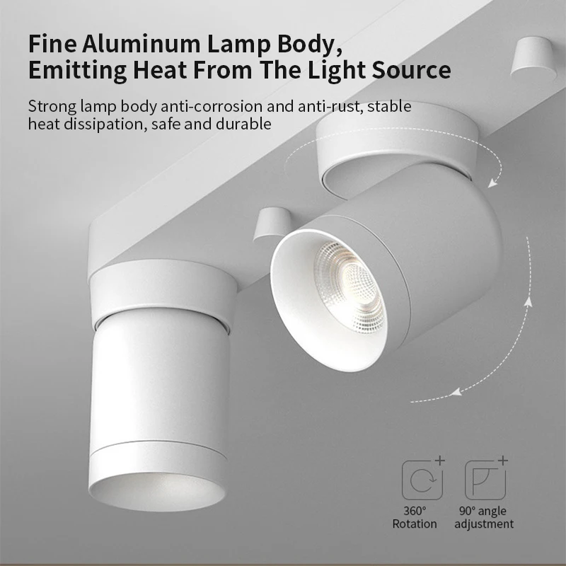 Imagem -06 - Teto Extremamente Simples Montado Ferroviário Spotlight Led Casa Ângulo Ajustável Rotativo Nordic Vestiário Superfície Montado 36w