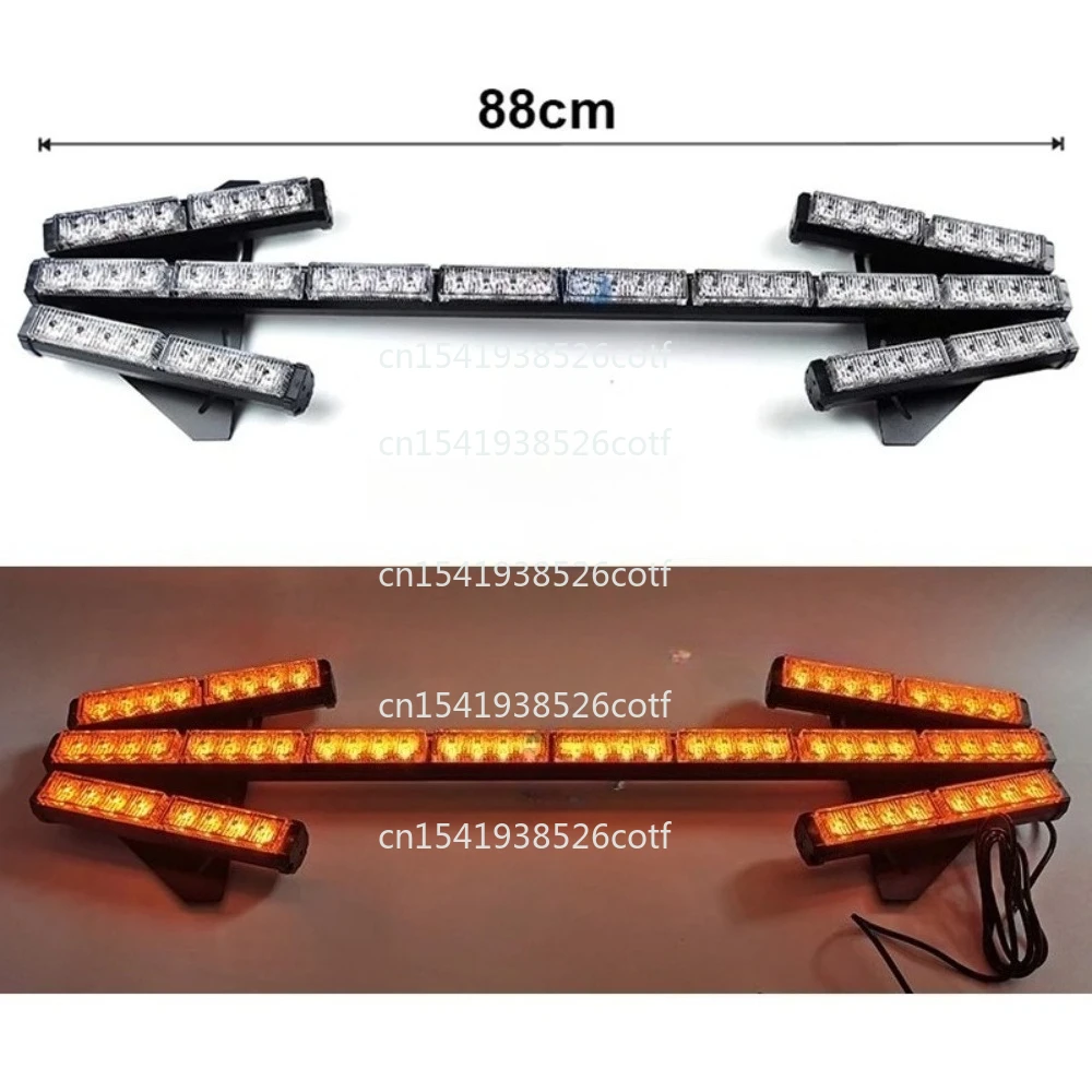 64 LED 88 cm Arrow Warning Light Bar Auto Directional Indicator Light Emergency Turn Signal Traffic Advisor Strobe Lamp DC12-24V