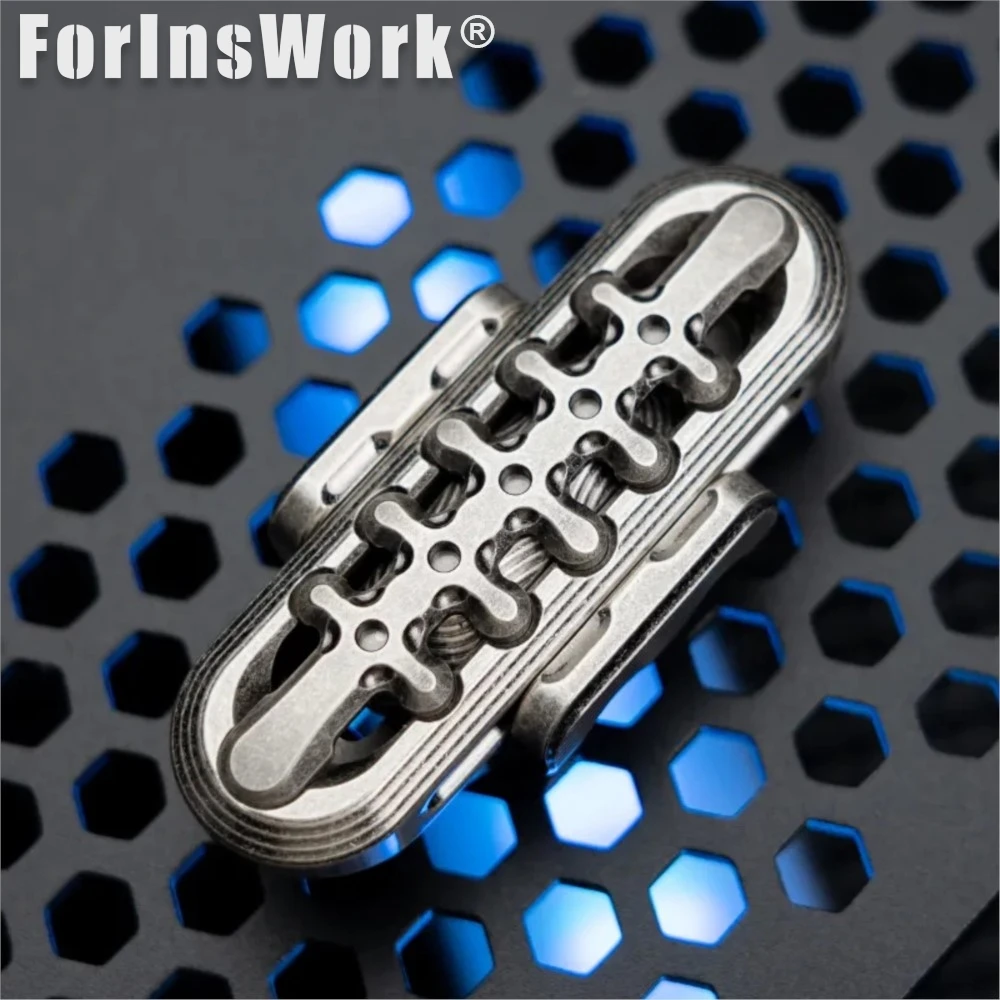 WANWU EDC Exoskeleton Mechanical Magnetic Sliders S.S Pearl Stone Wash Accessories Stress Relief Toy
