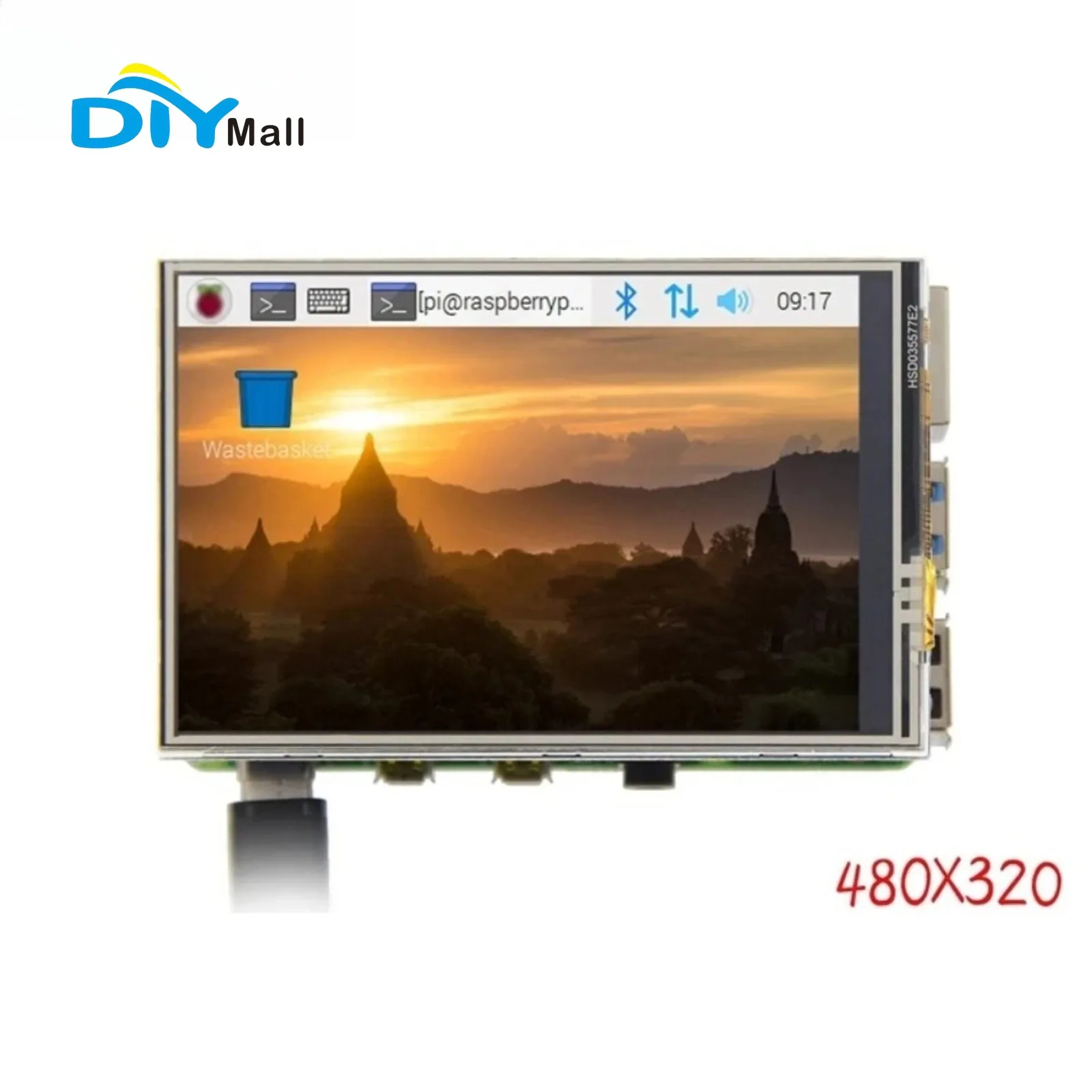 DIYmall 3.5inch Raspberry Pi SPI LCD Display ILI9486 TFT 320×480 Resistive Touchscreen for All Pi Models