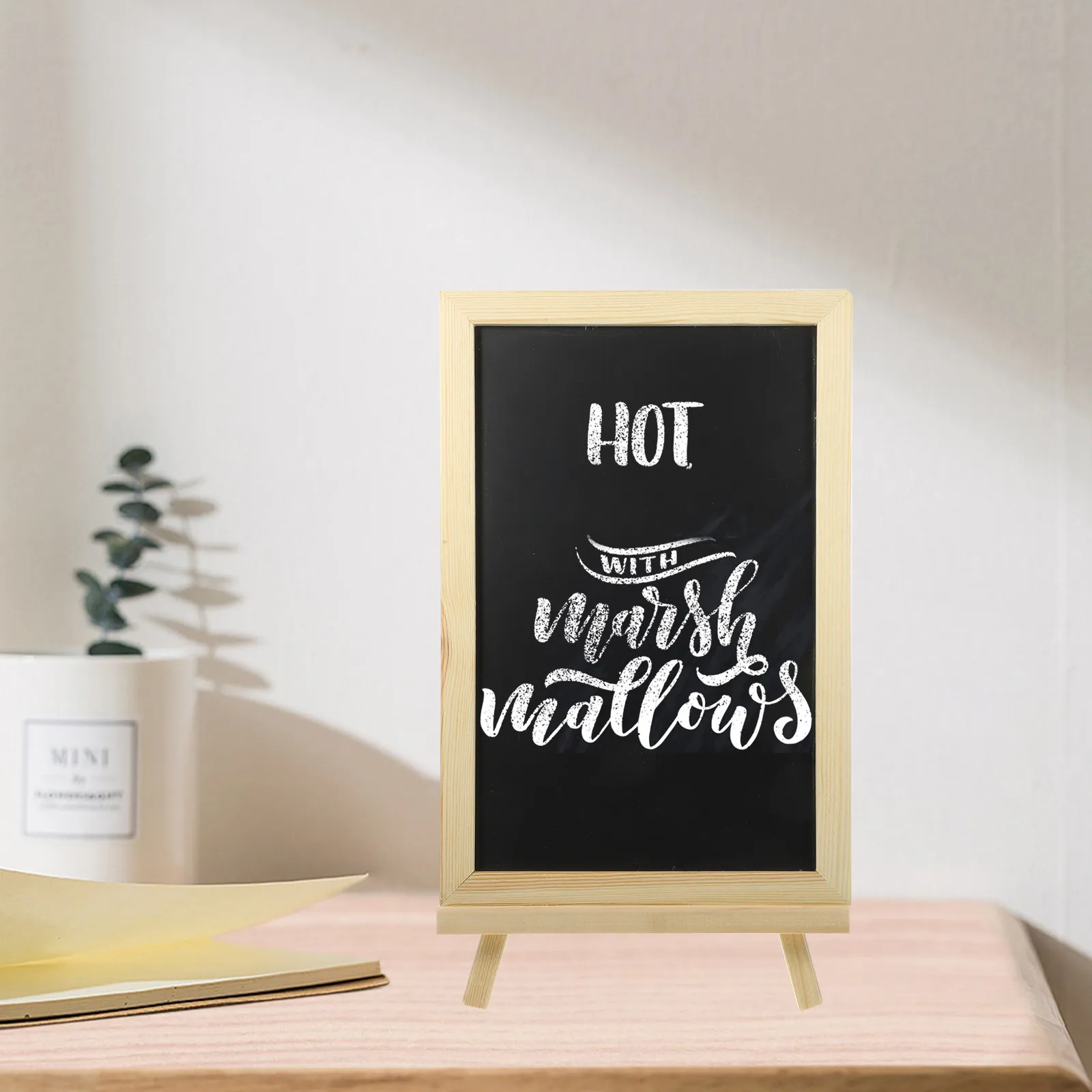 1Set Blackboard Wooden Desktop Chalkboard Mini Message Board Drawing Price Sign Menu Display Writing for Restaurant