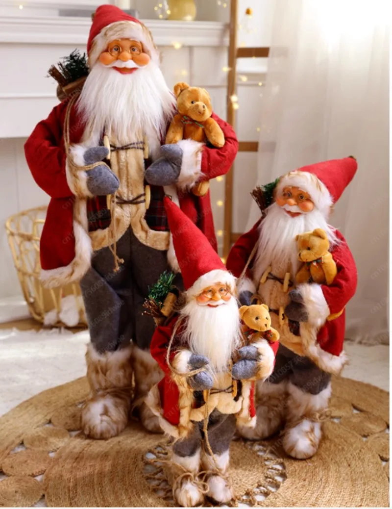 Christmas decorations Christmas decoration Red old man family scene decoration