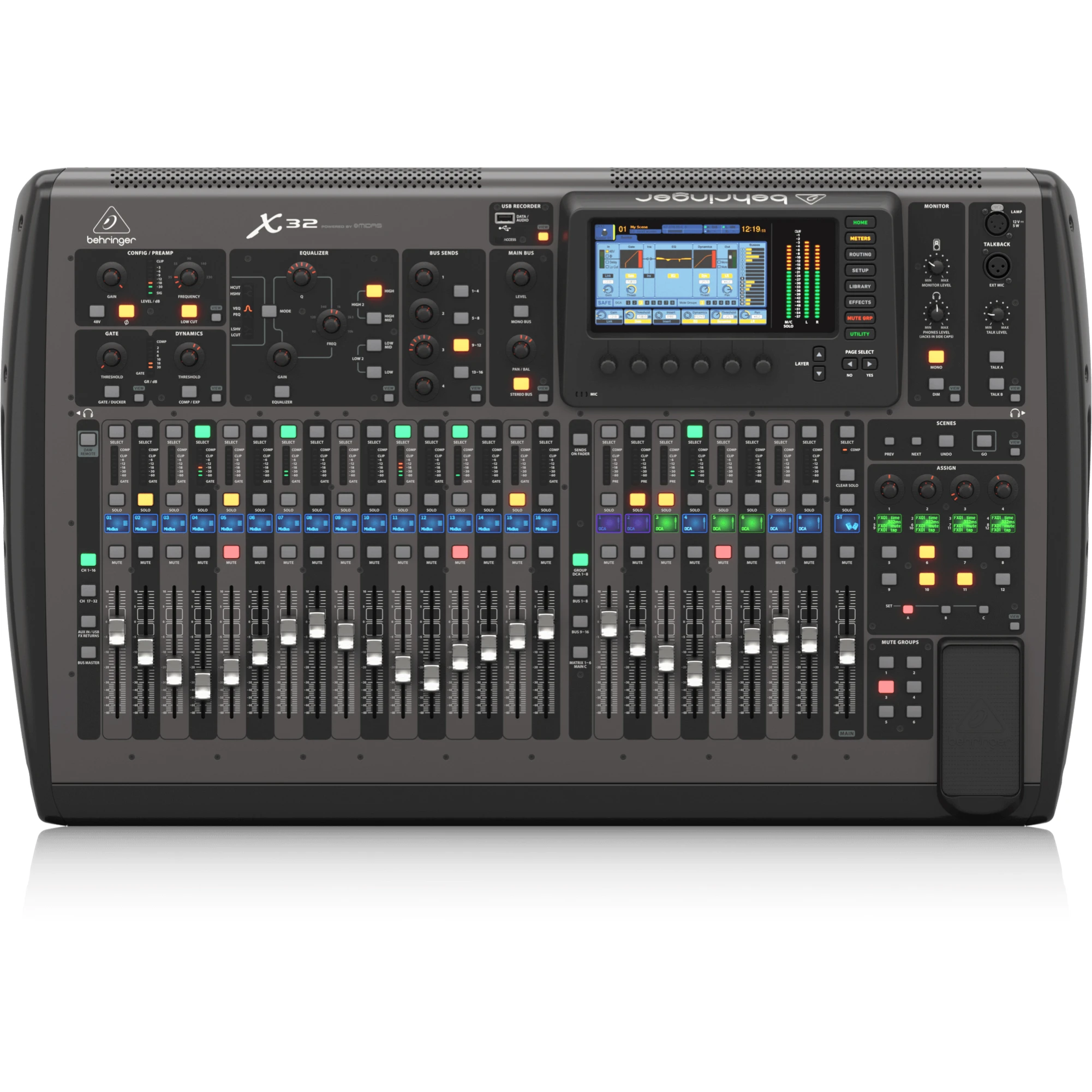 YYHC X32 PA Sound System Professional Speakers Digital Mixer Console Live Show Music Equipment 32 Inputs Audio Mixer