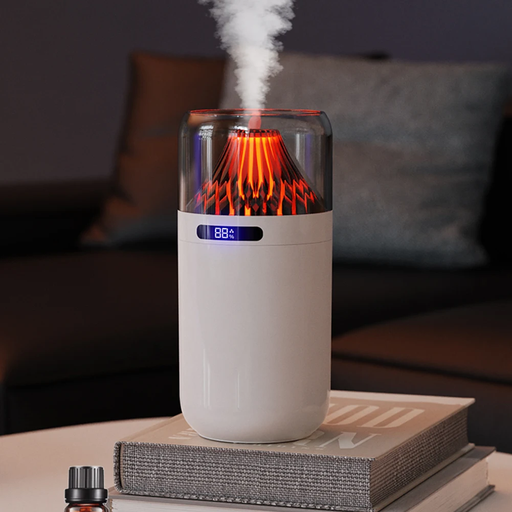 Volcano Air Humidifier with Colorful Night Light Car Mist Spray Maker Volcano Humidifier Diffuser for Auto Interior Decoration