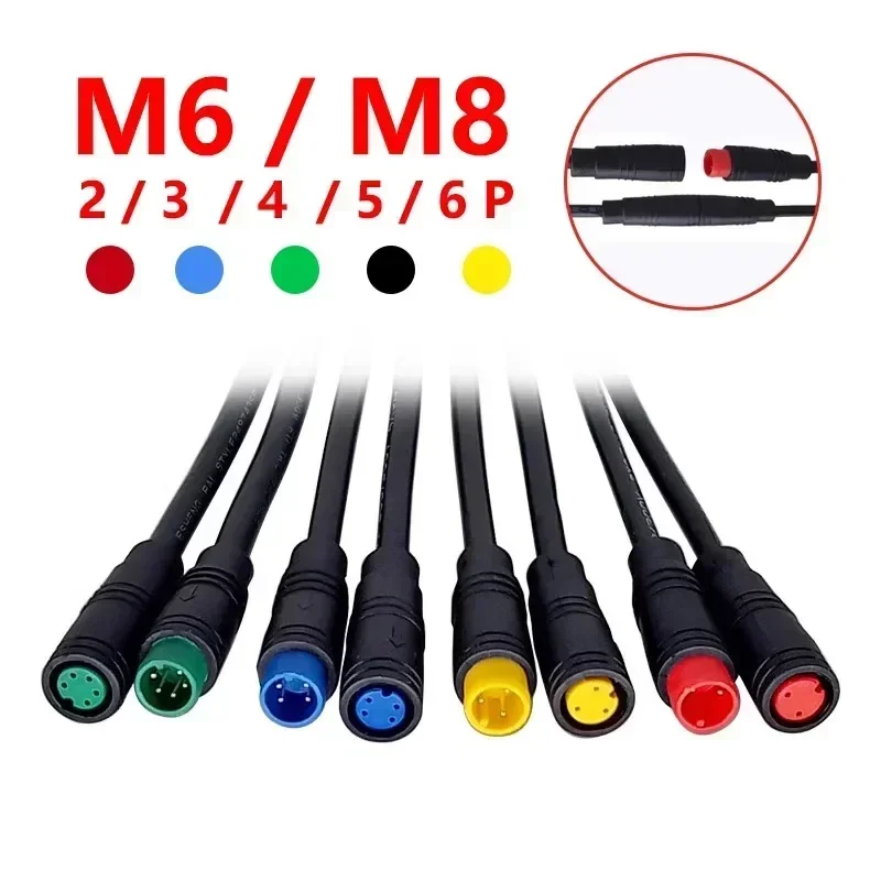 M8/ M6 2 3 4 5 6Pin male female Julet Electric bike Butt Plug Connector waterproof Scooter Brake Cable Pluger Signal Sensor