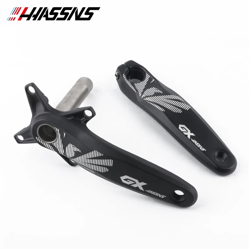 HASSNS Crankset MTB Connecting Rods Mountain Bike Cranks Chainring Integrated Candle Crown For Bicycle 12 Speed 32/34/36/38T