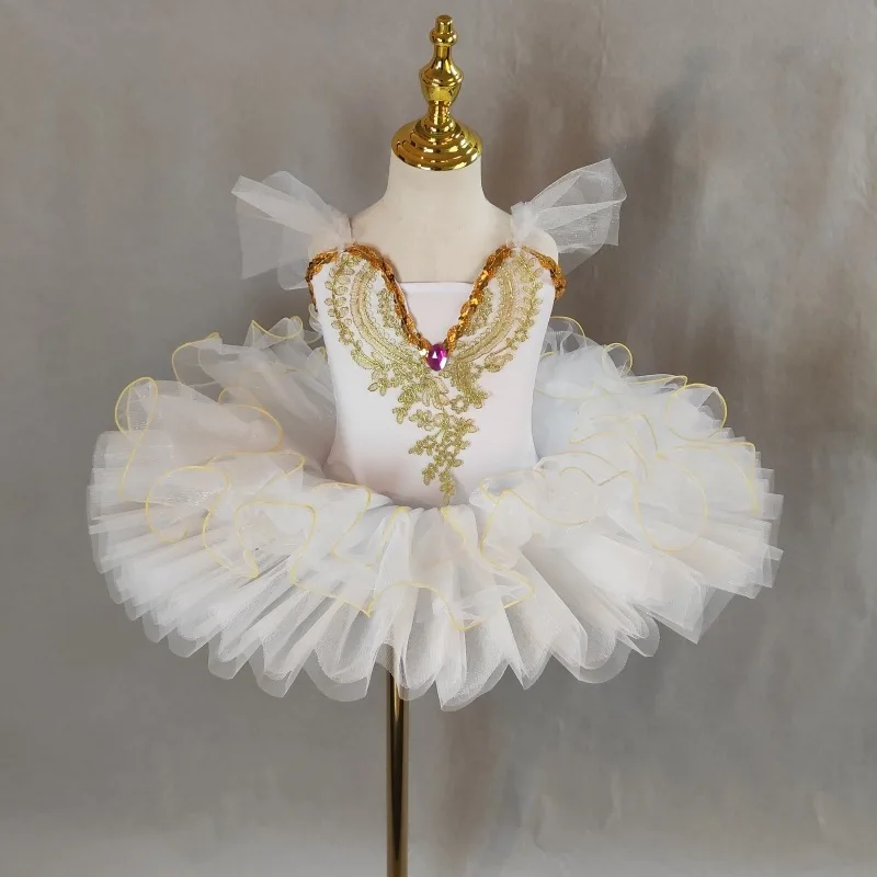 الفتيات توتو جديد الحمالات الشاش تنورة الأطفال توتو تنورة أداء ملابس الأطفال Cygnet ملابس الرقص #2