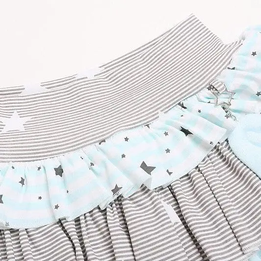 Cute Star Striped Patchwork Mini Skirt Women Japanese Y2k Aesthetic High Waist Fluffy A-line Cake Skirts Sweet Faldas