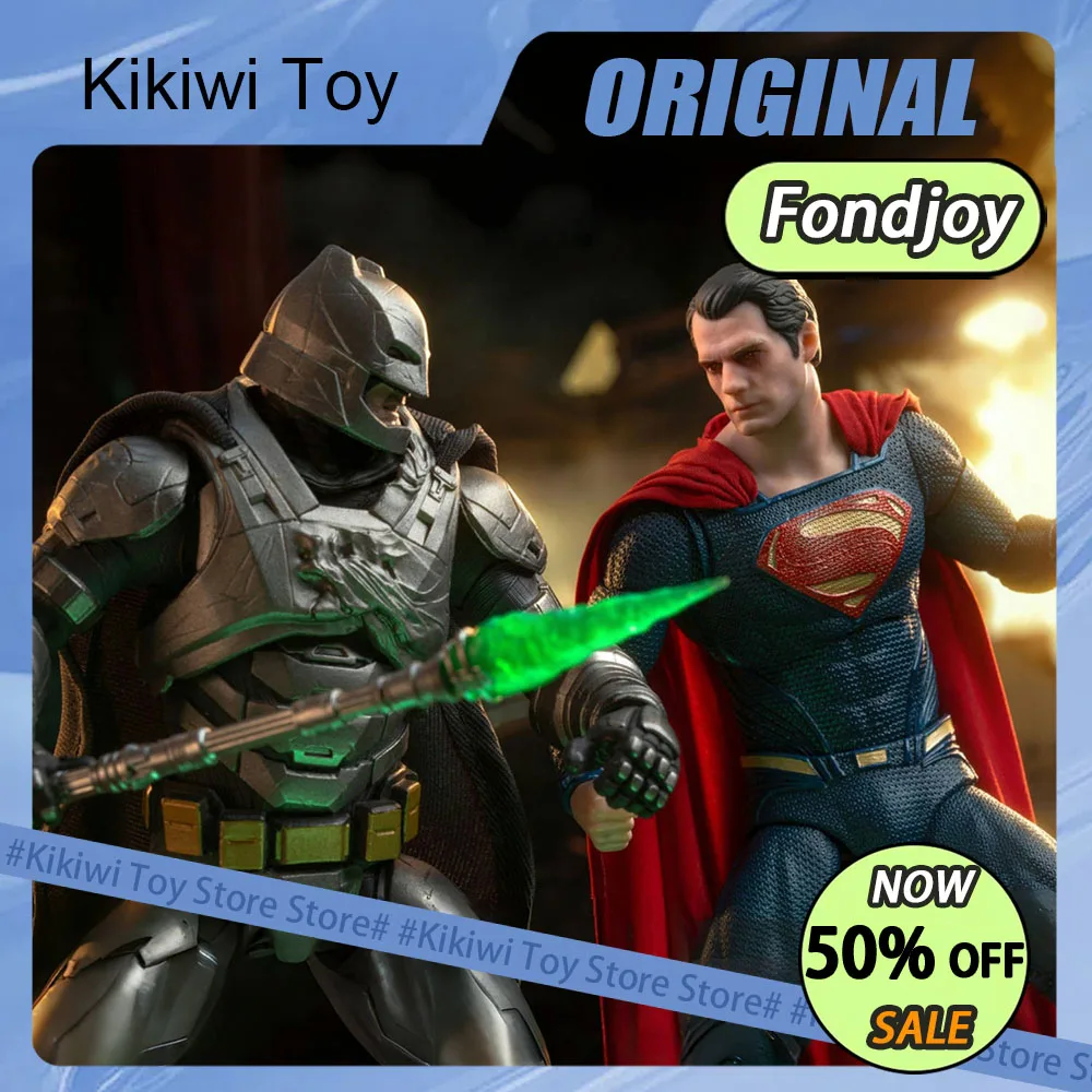 

Original 1/9 Fondjoy Batman v Superman Action Figure Set Armored Batman Battle Damaged Superman BVS Figures Dawn of Justice Toys