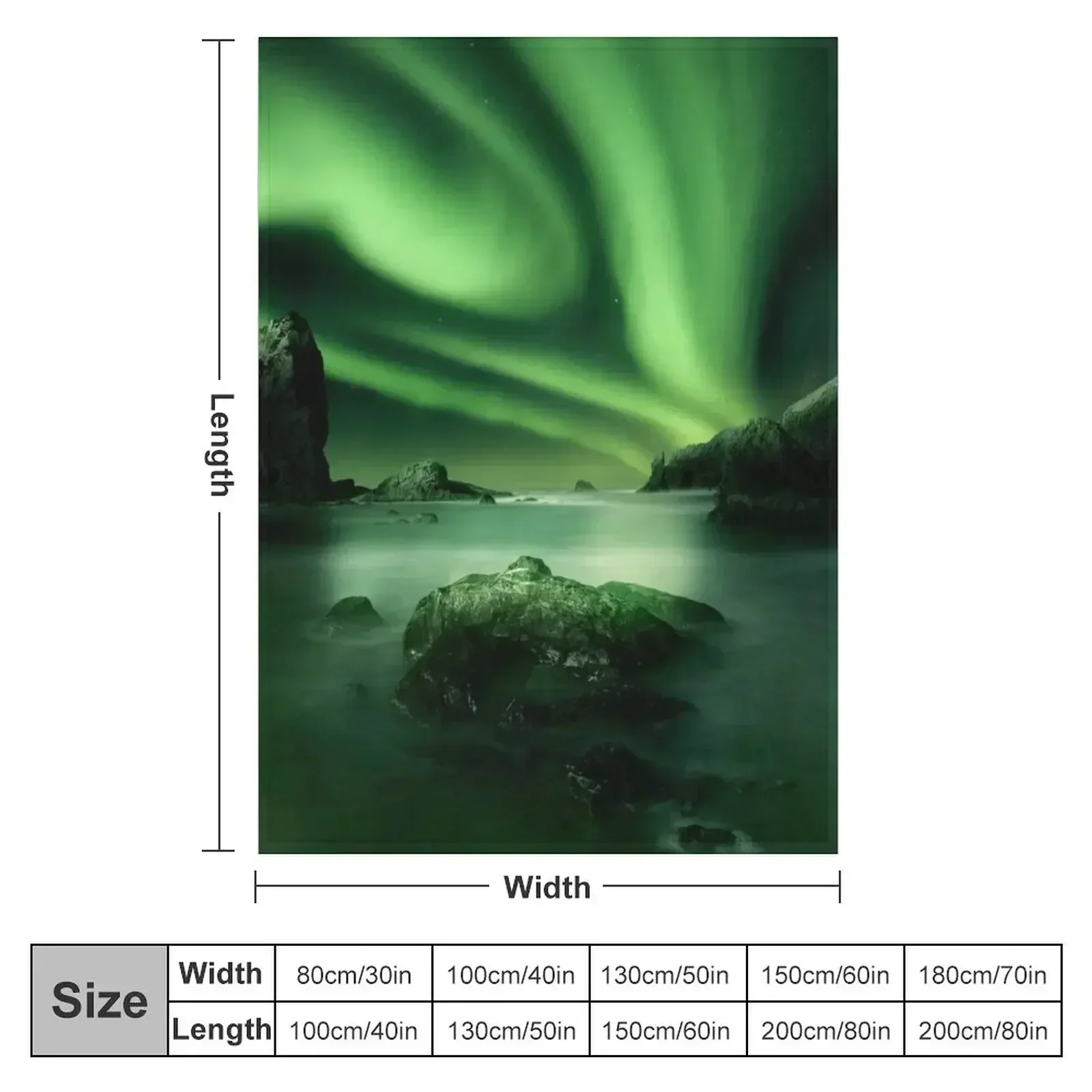 Aurora Northern Lights Reflection Throw Blanket Fashion Sofas Soft Beds Decoratives Summer Softest Stuffeds Blankets