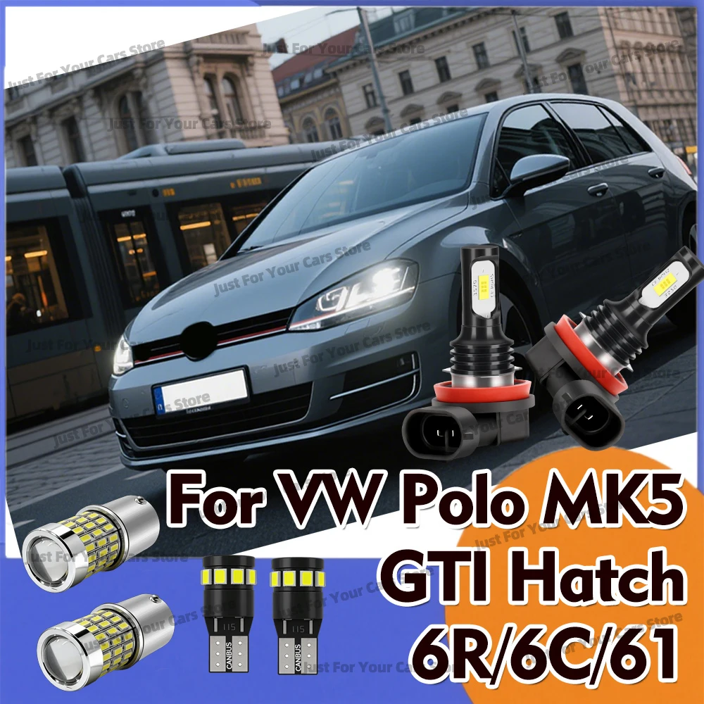 

2x LED Driving DRL Bulb Fog Lamps Parking Lights For VW Polo MK5 GTI Hatch 6R/6C/61 2009-2017 2010 2011 2012 2013 2014 2015 2016