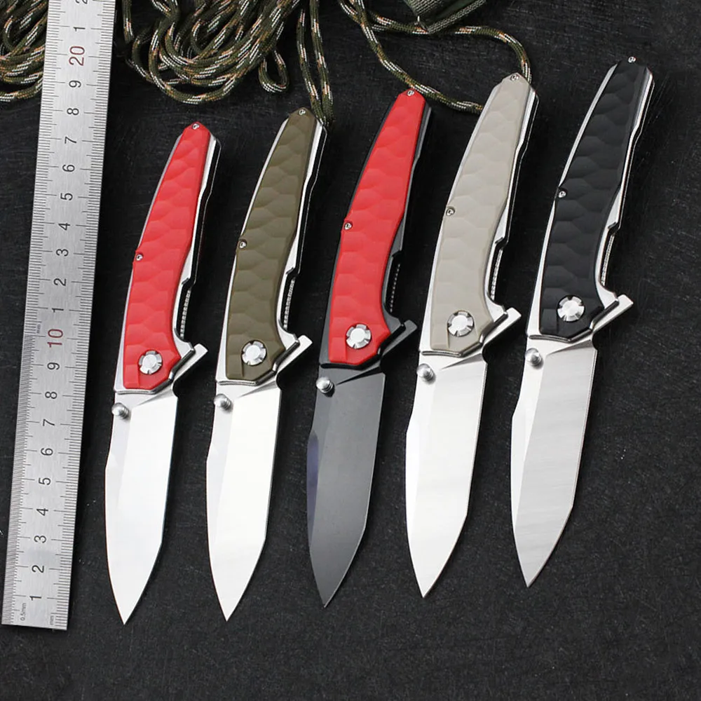 Samsend Python Tactical Folding knife D2 Blade Nylon Handle Utility tool Kitchen Outdoor Survival Hunting Hiking Camping Knife