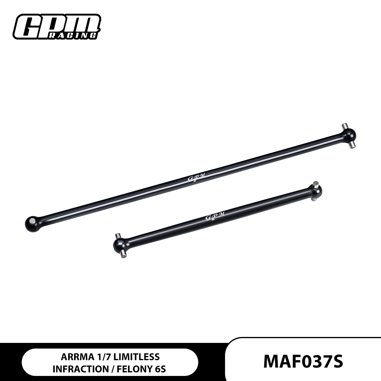 

GPM 4140 Carbon Steel Dogbone ARRMA 1/7 Limitless Infraction 6S V2 Felony 6S