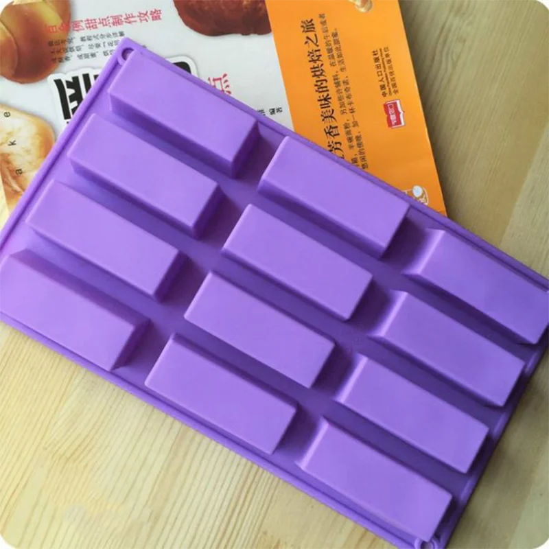 

Square Silicone Molds Energy Bar Makers Suitable For Chocolate Truffle Bread Cornbread Cheesecake Pudding Molds