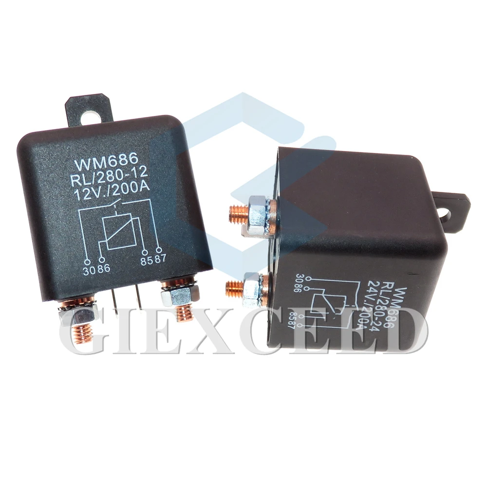 Car Relay 12V-48V DC 200A Car Truck Motor Automotive Switch Car Relay Continuous and starting Automotive Relay Car Relays