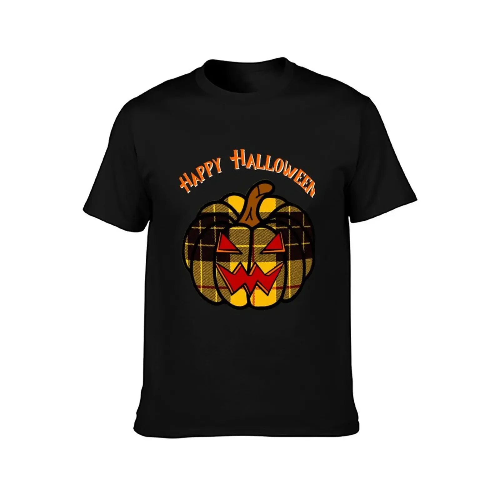 Happy Halloween Yer Sassenach! MacLeod Tartan Pumpkin T-Shirt oversized vintage t shirts t shirt for men