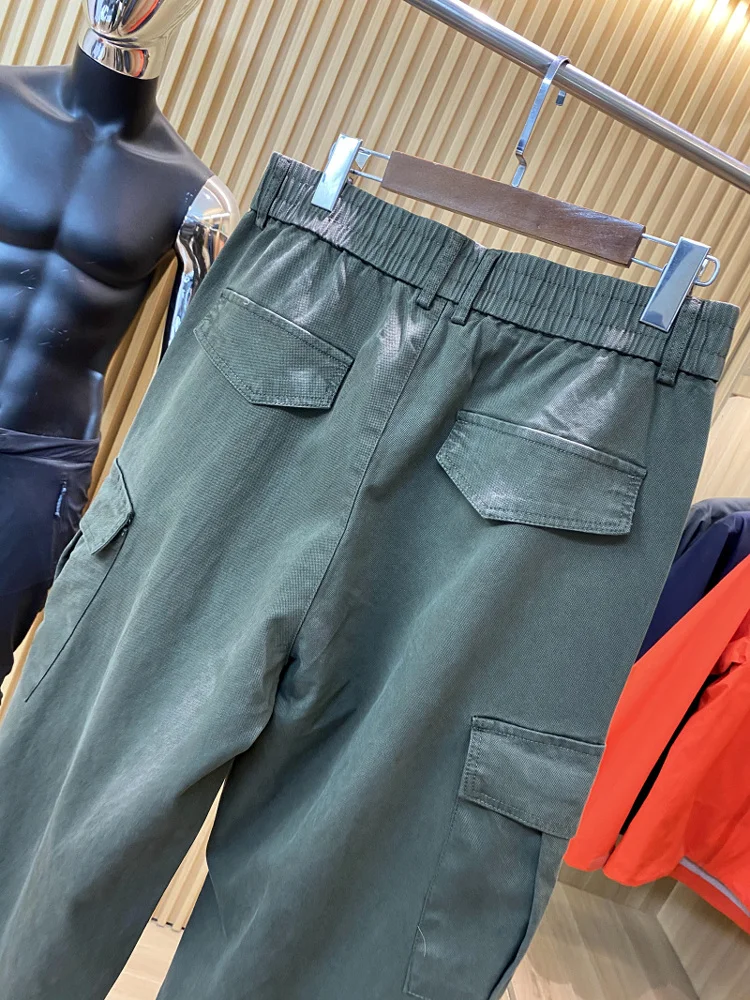 

Heavyweight American Retro Sle Men's High-End Workwear Loose Wide Leg Casual Pants Spring Summer New Arrival ket Detail