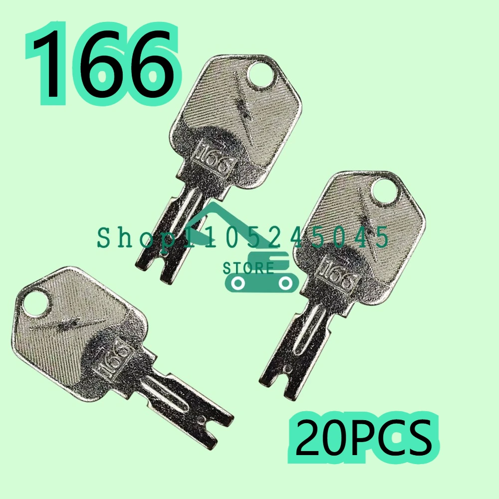 

20PCS High Quality Forklift Keys of 166 186304 Clark Yale Hyster Komatsu Gradall Gehl Crown 9103317 A 214062 5133504 7738-4578.