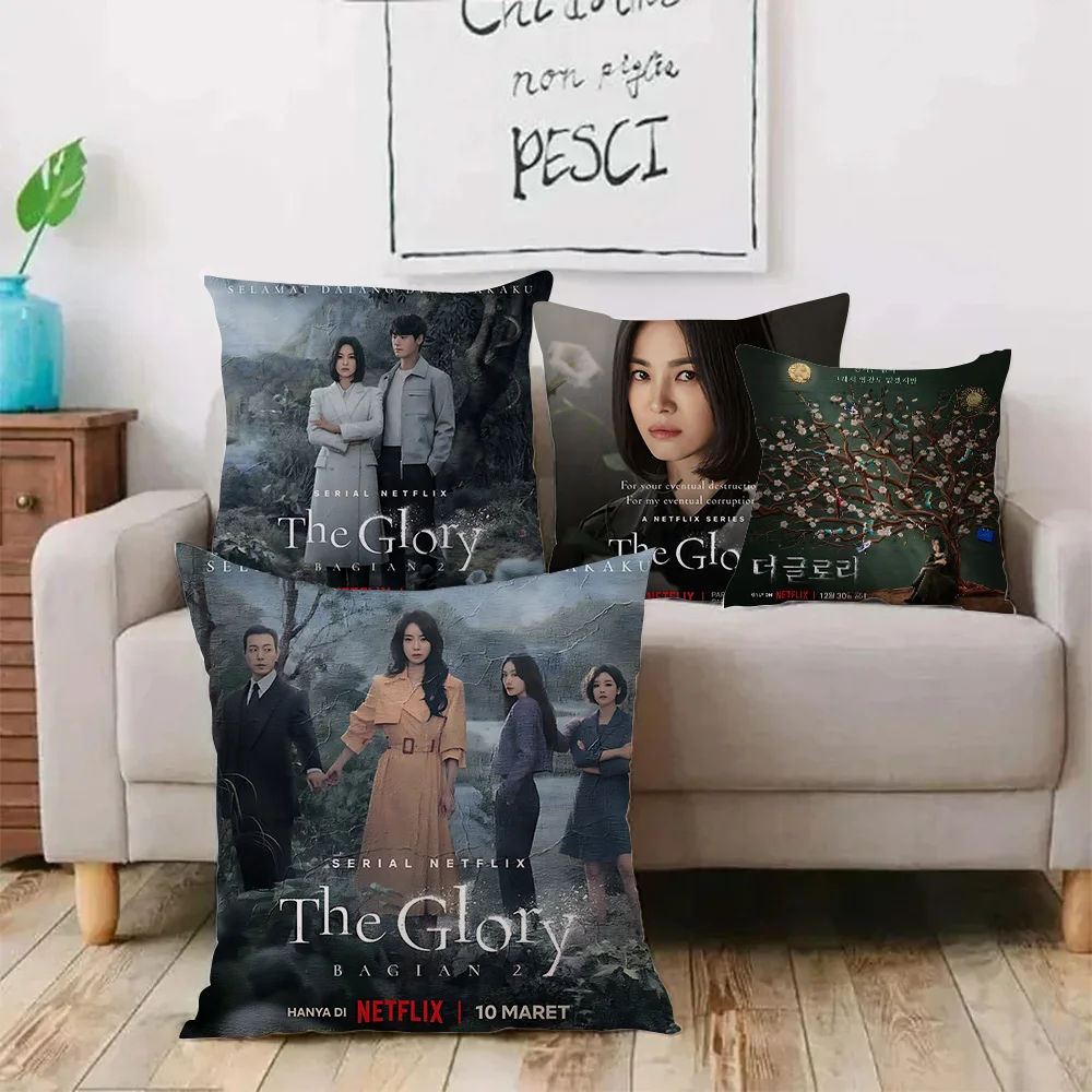 The GloryS Drama Pillow Covers Cartoon Sofa Decorative Home Double-sided Printing Short Plush Cute Cushion Cover