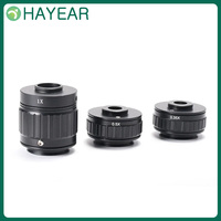 HAYEAR 1X 0.35X 0.5X C-mount Lens Focus Adjustable Microscope Camera Cmount Adapter For New type Trinocular Stereo microscope