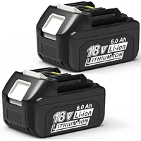 2 Packs 6.0Ah Replacement for Makita 18V Battery BL1840B BL1850B BL1860B, Compatible with Maktia 18 Volt Cordless Power Tools🤖