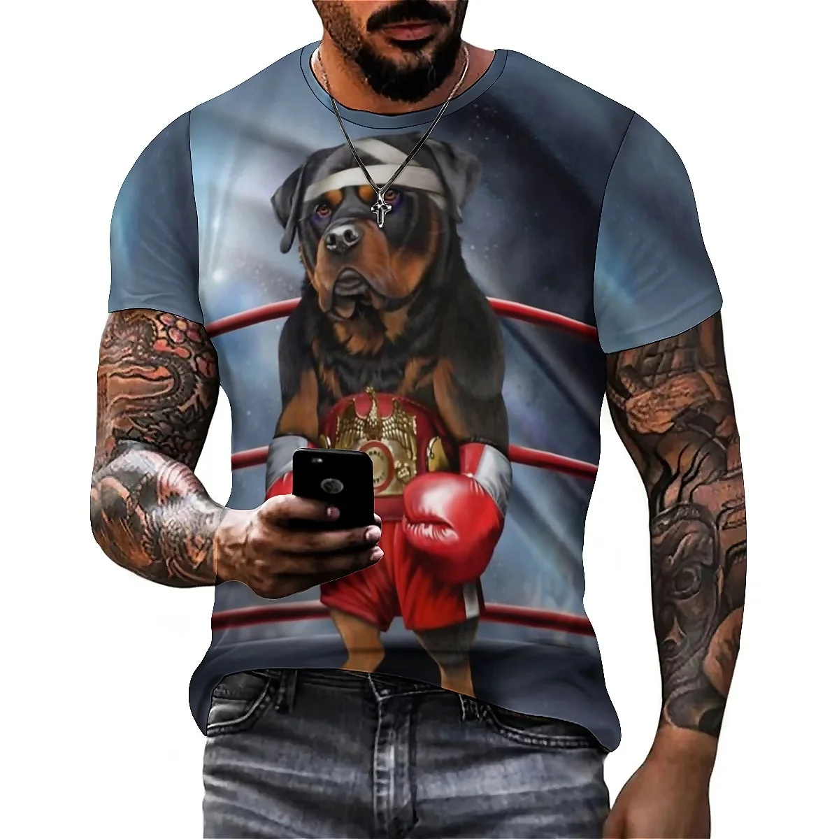 Men's 3D Printed Short Sleeve T-Shirt - Diversified Fashionable Patterns, Men's Couple Outfit