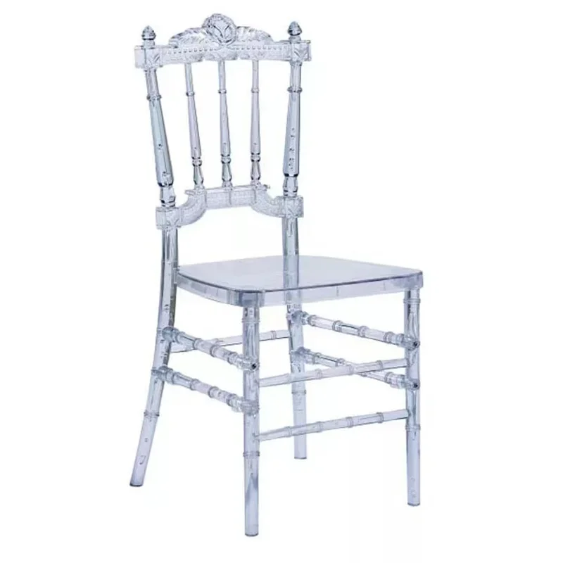 Hotel Wedding Outdoor Event Rental Resin Chiavari Chair Tiffany Transparent Acrylic Detachable Chair Beauty Salon Cadeira Bar