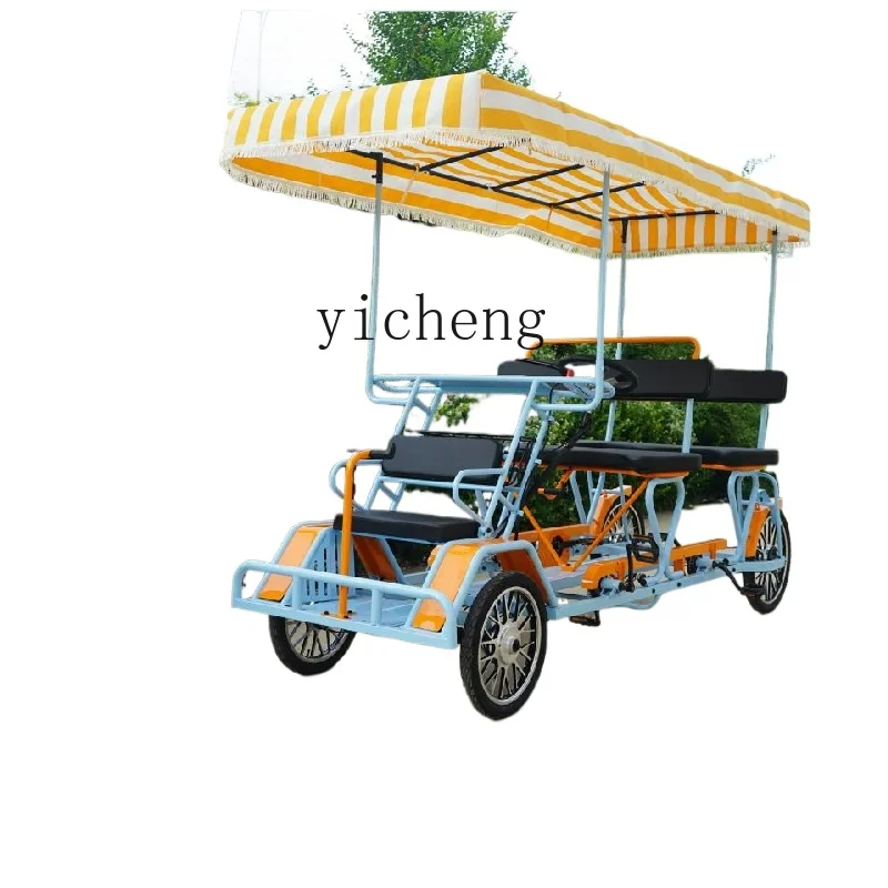 

ZC four-wheeler scenery pedal bicycle four seats six seats scenic sightseeing car