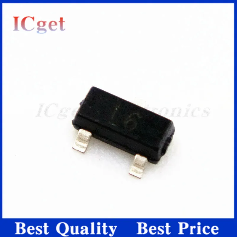

100 шт., 2SC1623-L6 SOT-23 2SC1623 L6 NPN кремниевые Epitaxial Транзисторы, новые и оригинальные