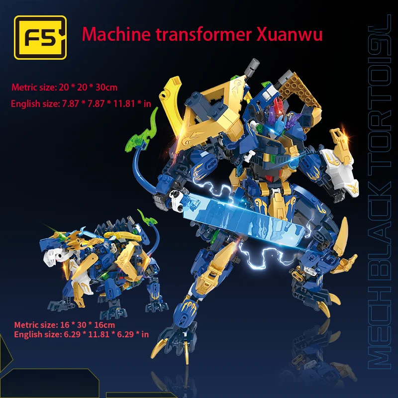 F5-A0001-A0004 Morphing Mecha series 2-in-1 robot puzzle assembling model aldults birthday building blocks toy gift