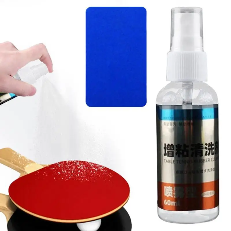 

60ml Racket Rubber Cleaner Table Tennis Paddles Cleaning Spray Table Tennis Paddle Cleaning Pingpong Equipment for Racket Care