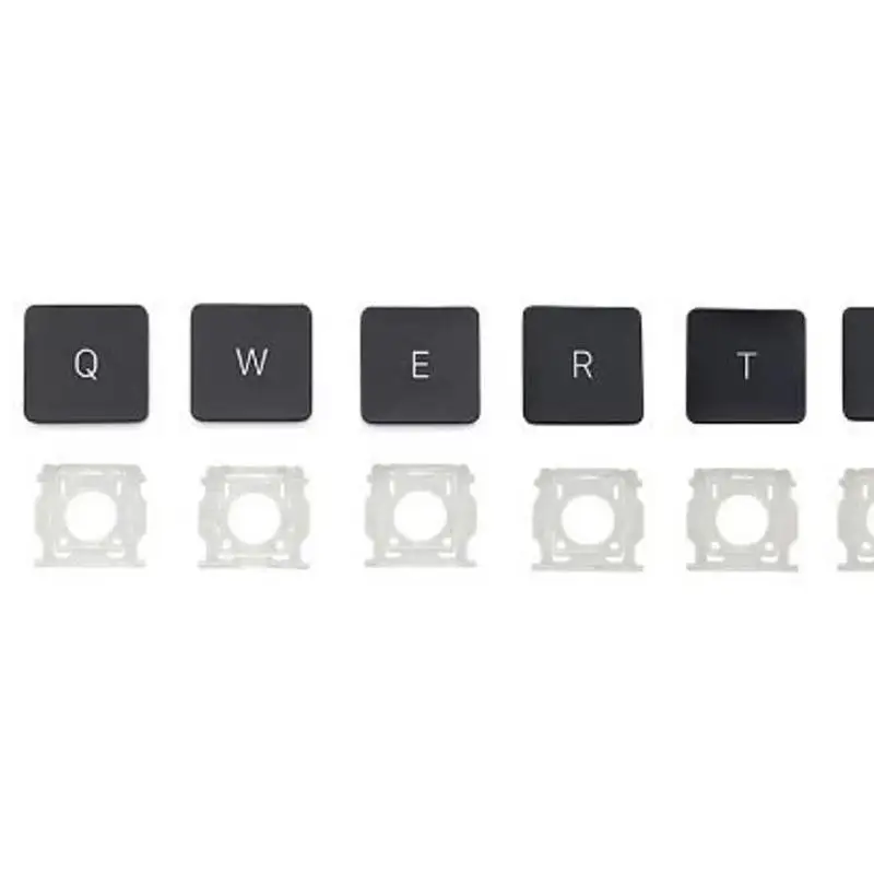 ∘Replacement Individual Key Cap Black Anti Fingerprint Keycaps for  Pro Air A2141 A2251 A2289 A2179 A2337 Office Use