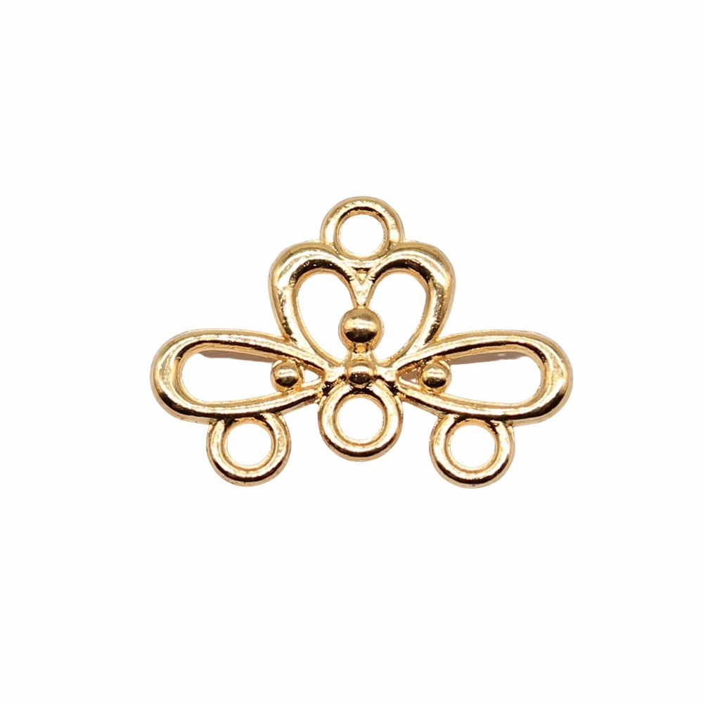 20 sztuk 18x13mm Charm kolczyki połączenie do tworzenia biżuterii 2 kolory kolczyki połączenie urok — zdjęcie 7