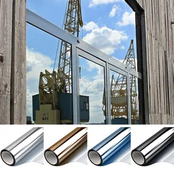 Window Privacy Film One Way Daytime Mirror Tint UV Heat Control Vinyl Stickers Sun Block Glass Paper Door Covering Reflective