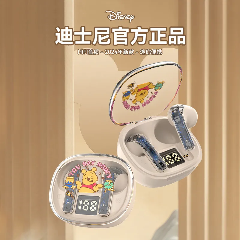 Original Disney J216 True Wireless Earphones Bluetooth 5.3 In-Ear Headphones Kawaii Winnie Anime Headphones Mini Earpone Headset