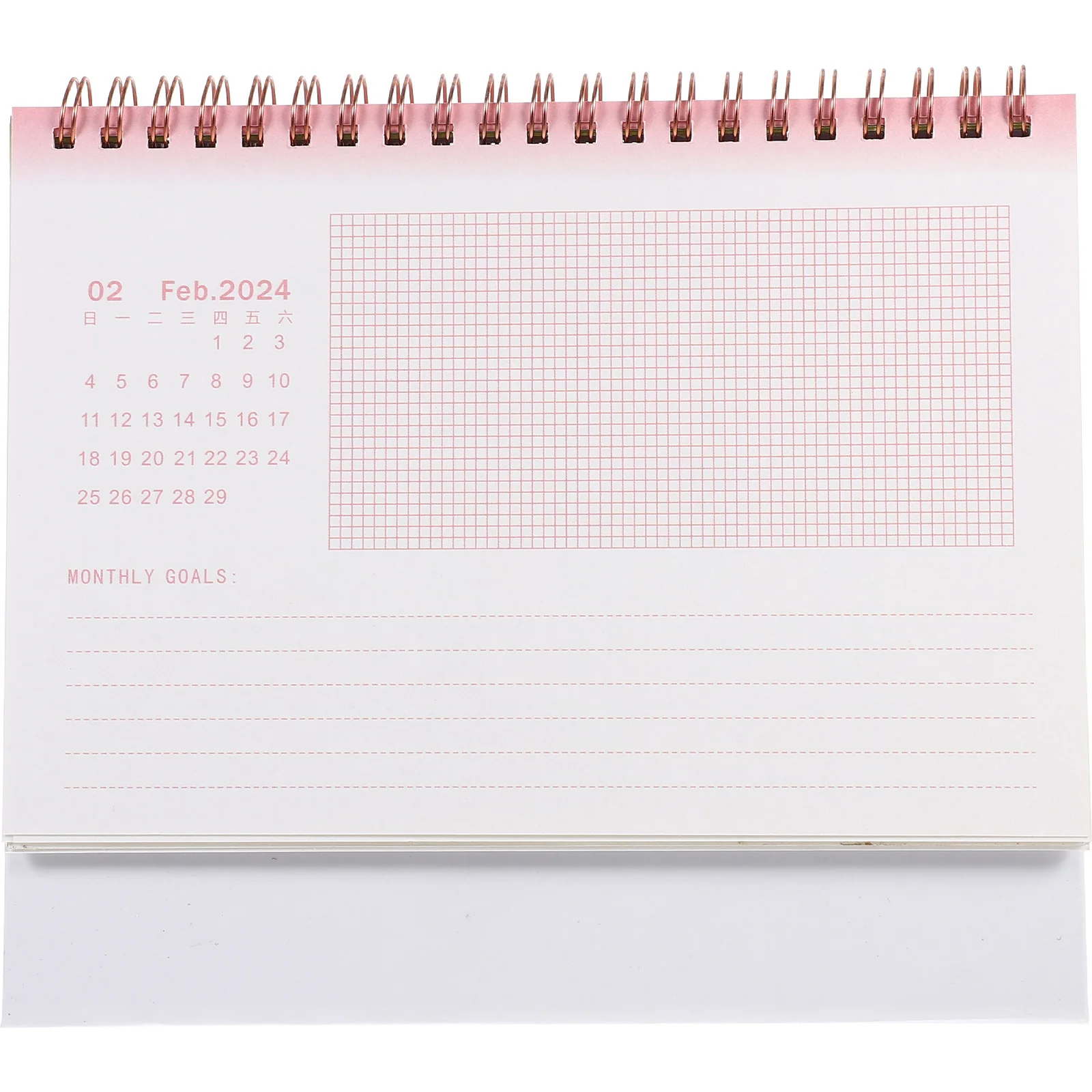 

Desk Decorations Colorful Standing Monthly Calendar Decorative Desktop Calendars Pink