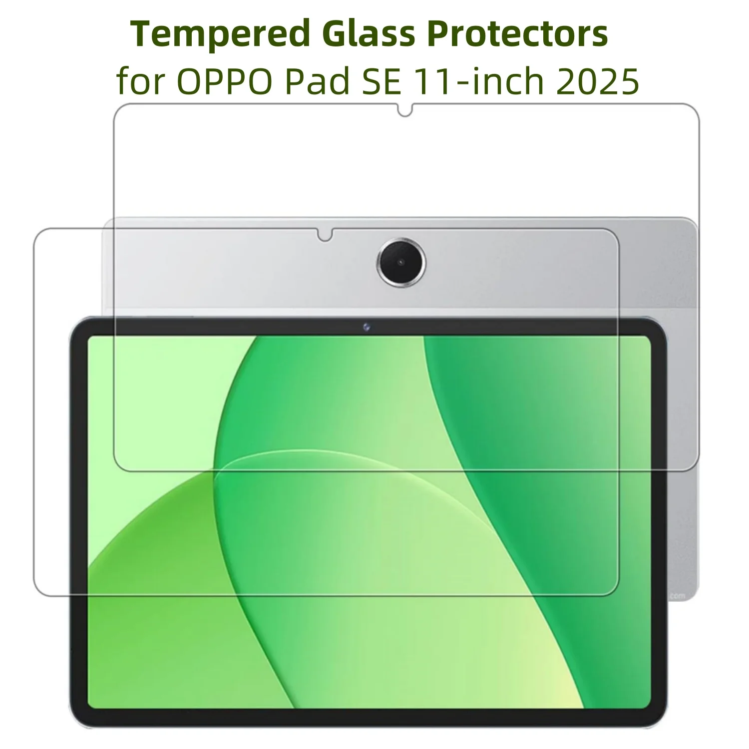 2Piece Tempered Glass Screen Protector for OPPO Pad SE Tablet 11 Inch Glass Film HD Clear Anti-Scratch & Sensitive 9H Hardness