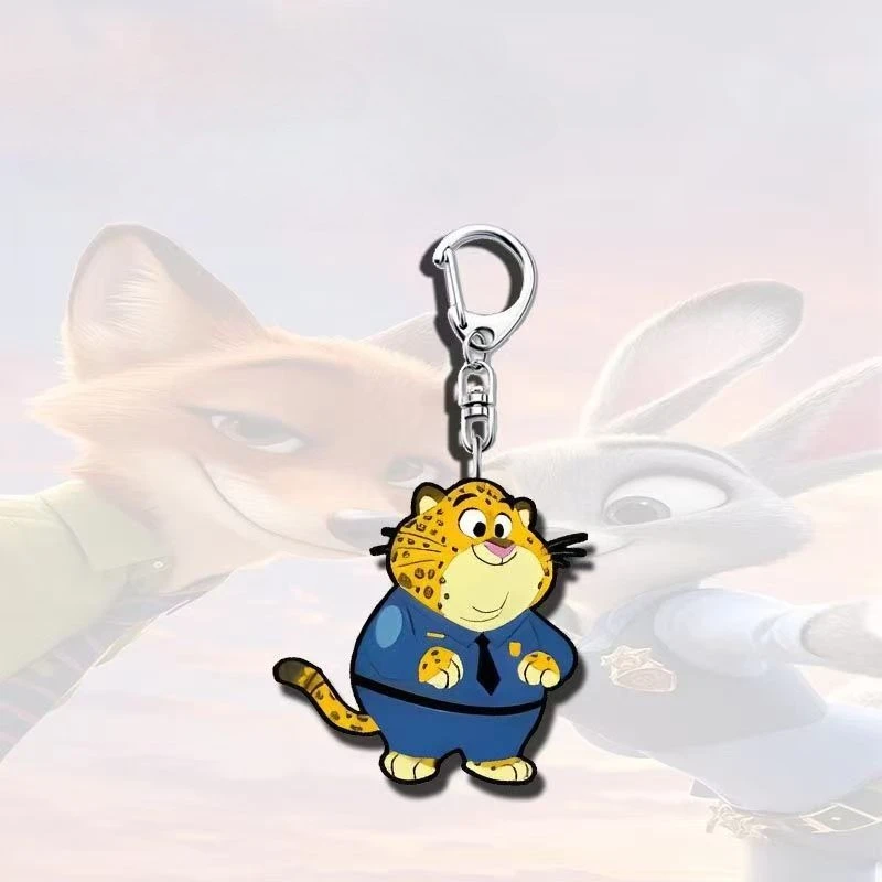 6 أنماط أنيمي Zootopia 2 الأجهزة الطرفية البسيطة ثعبان غاري المفاتيح جودي ملحق نيك لعبة ضابط ليوبارد لطيف الاكريليك لعبة الكسل #4