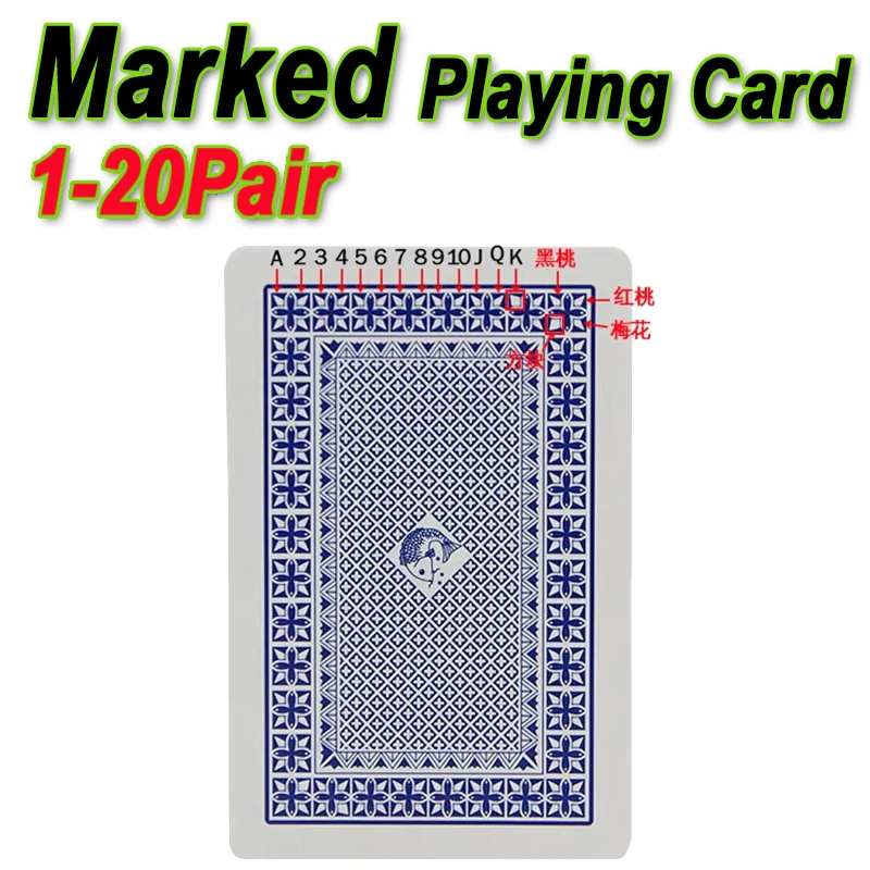 New Deck of Cards PVC Marked Playing Cards, 54PCS Big Character Plastic Texas Poker Set Table Game