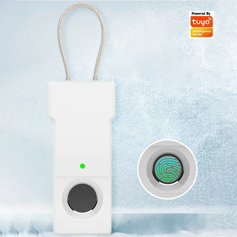 Tuya Fingerprint Padlock Bluetooth Combination Padlock Suitcase Luggage New Metal Code Lock Mini Fingerprint Key Anti-Theft Lock