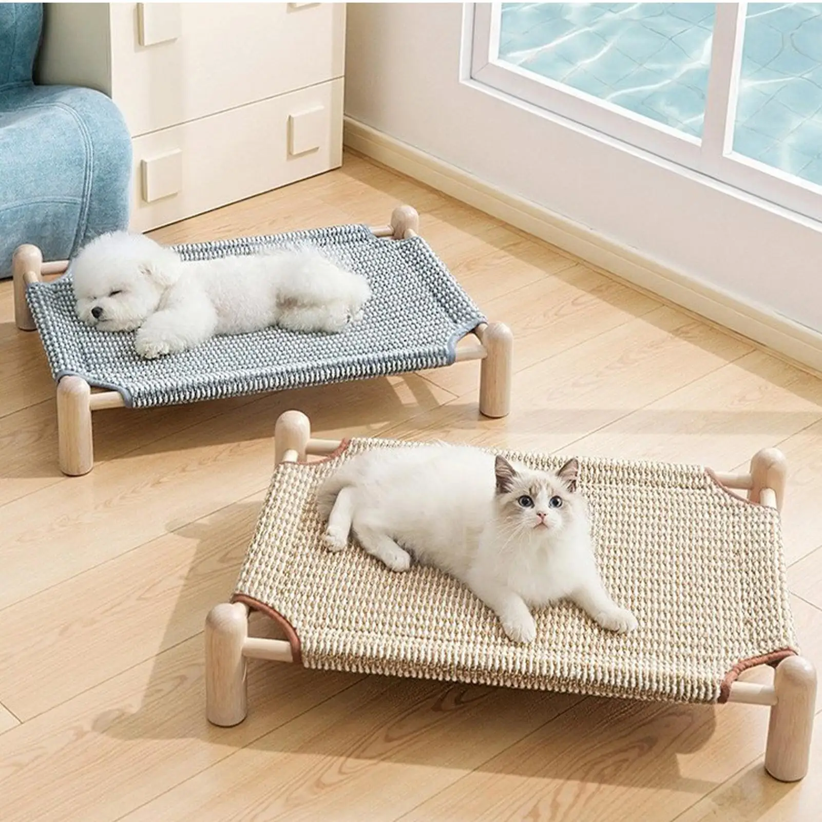 Cat Cot Moisture-Resistant All-Season Furniture Indoor Pet Bed Cat Scratcher For Puppy Kitten Animals Living Room Bedroom